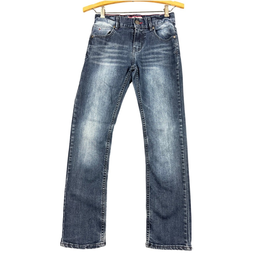 Tommy Hilfiger Jeans Kids Size 10 Straight Leg Blue Dark Wash Faded Good